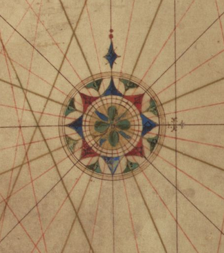 1583-93-Portulan-Laso-KBR-compass-rose